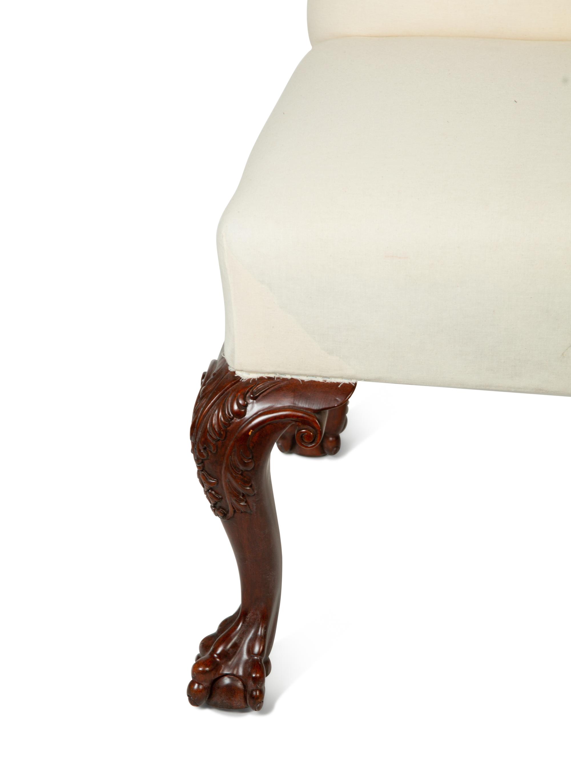 A Set of Six George II Style Carved Dining Chairs
