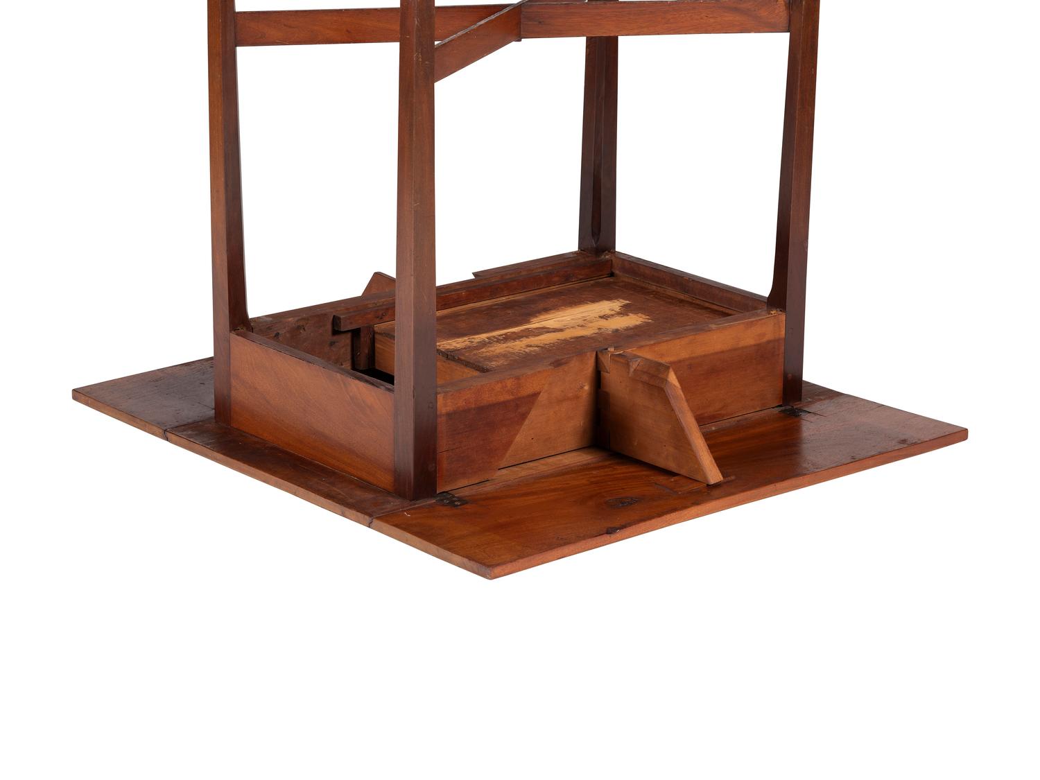 A Federal Cherrywood X-Form Stretcher Pembroke Table