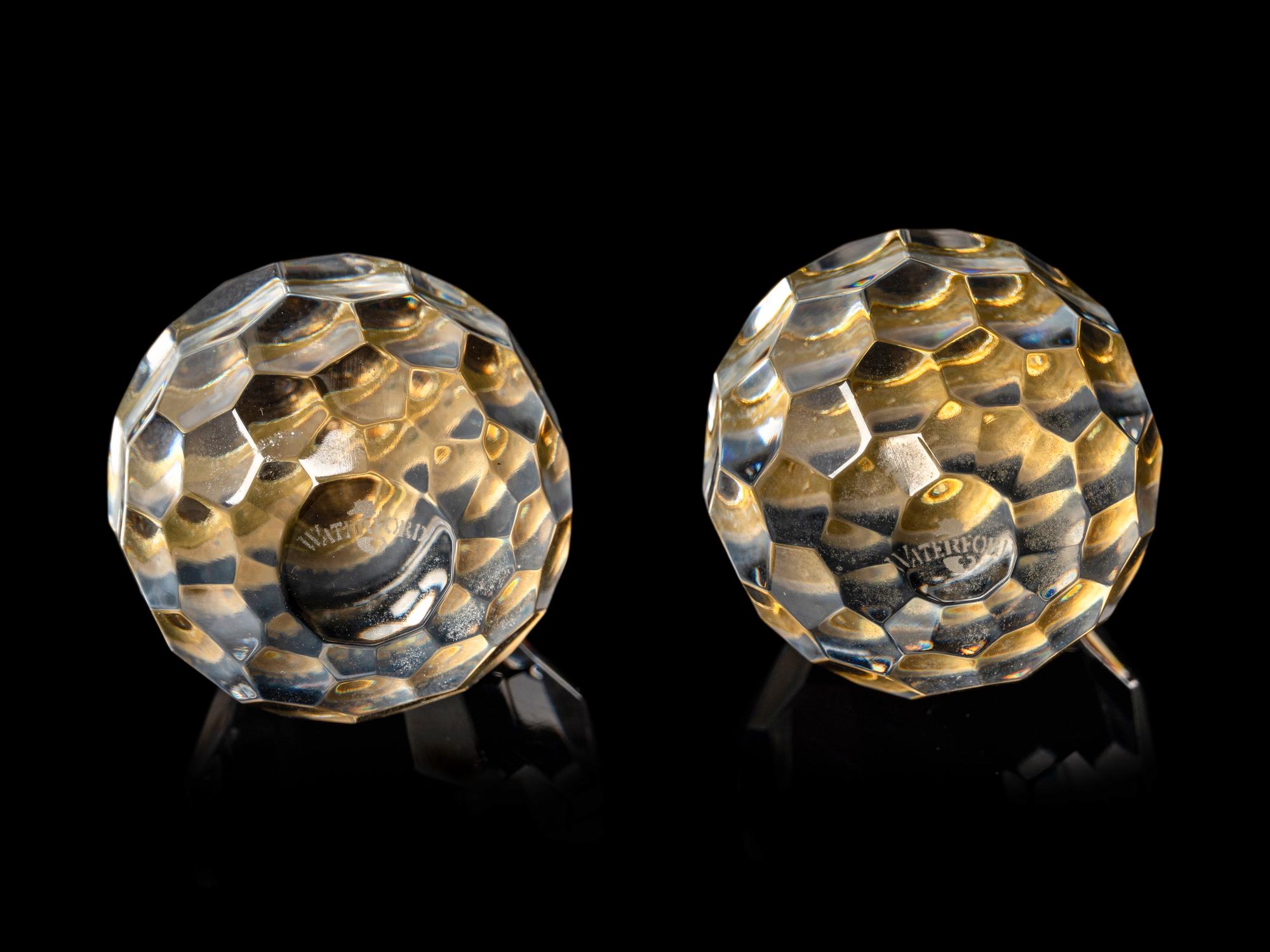 A Set of Four Waterford Cut Glass Lamp Finials