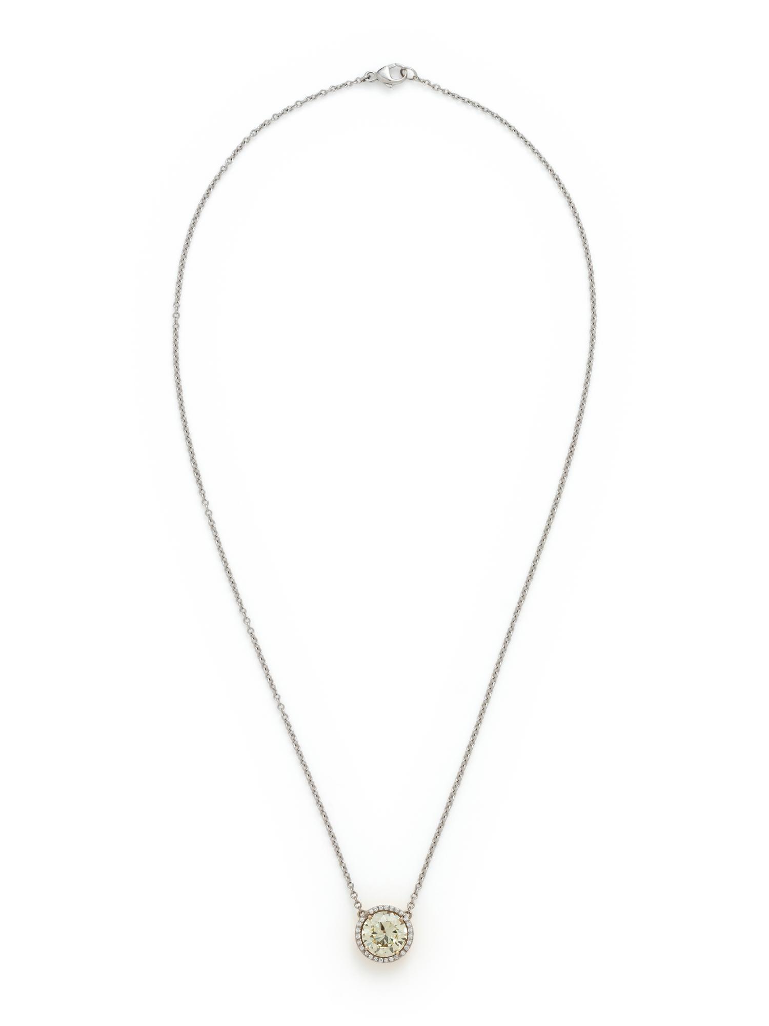 COLORED DIAMOND AND DIAMOND NECKLACE