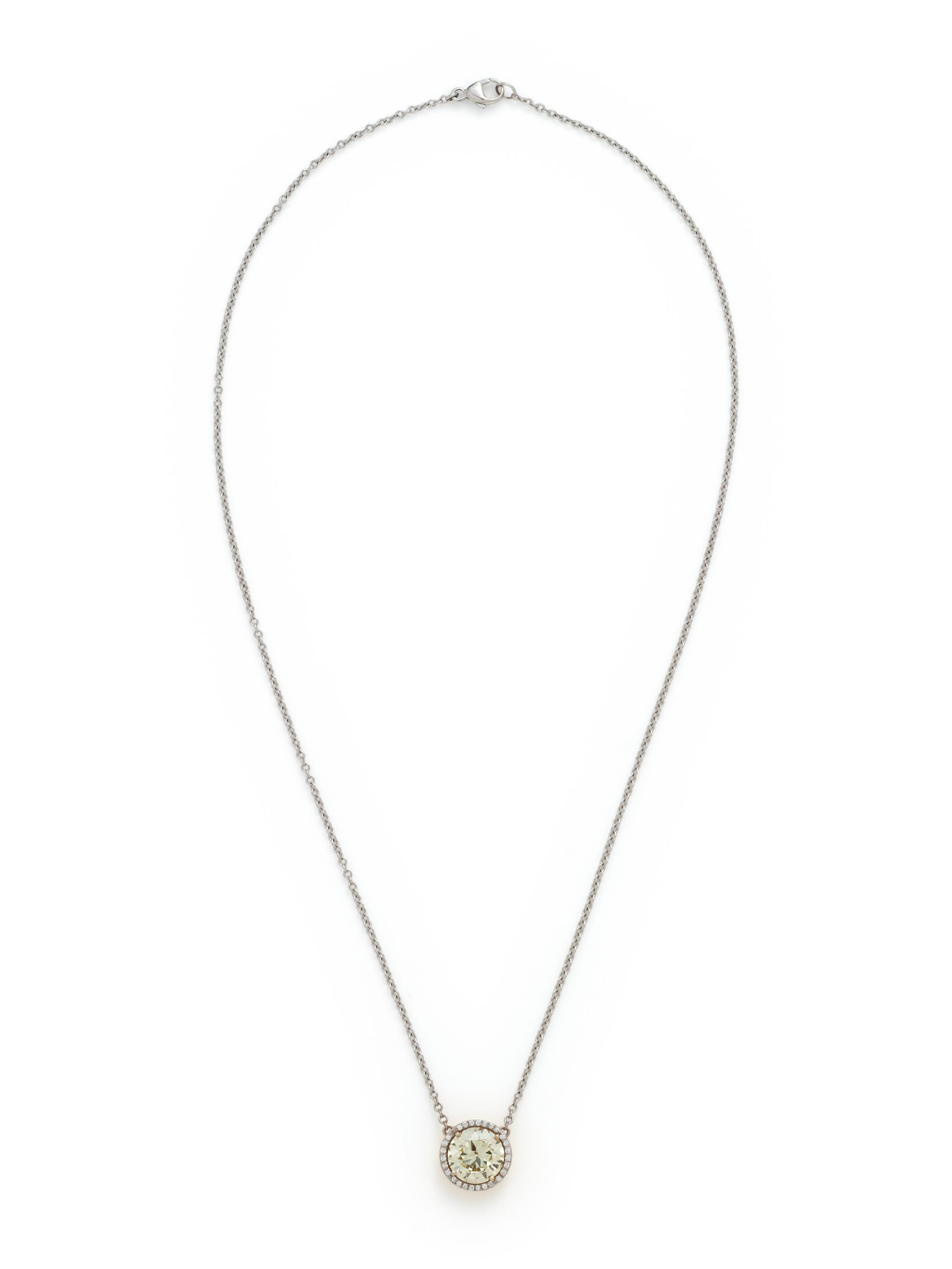 COLORED DIAMOND AND DIAMOND NECKLACE