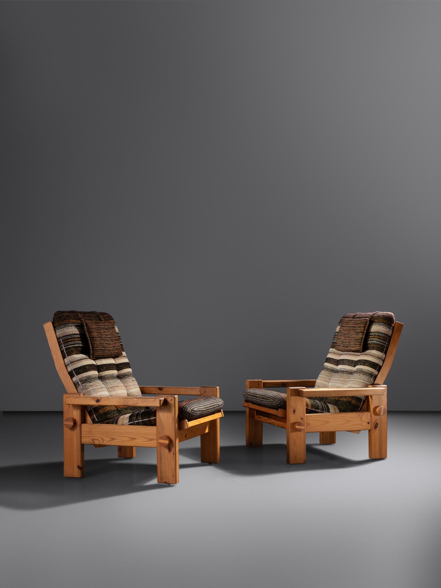 Pair of 'Dymling' Lounge Chairs, c. 1970 Swedese, Sweden