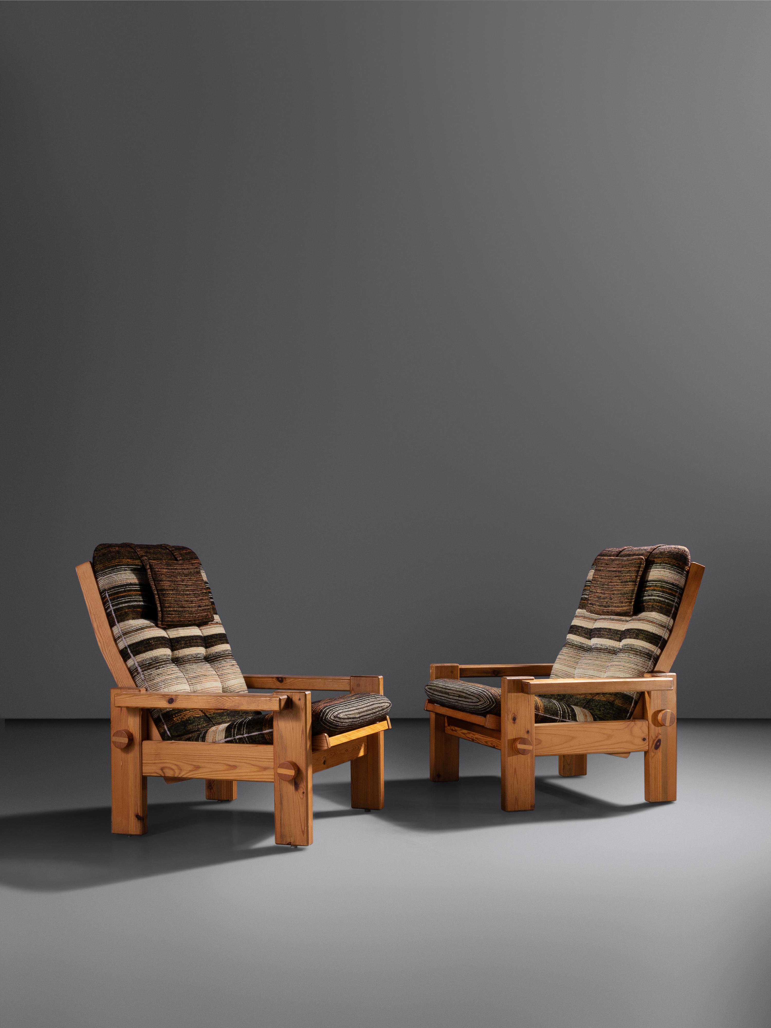 Pair of 'Dymling' Lounge Chairs, c. 1970 Swedese, Sweden