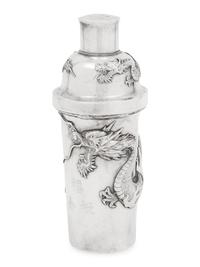 A Chinese Silver 'Dragon' Cocktail Shaker