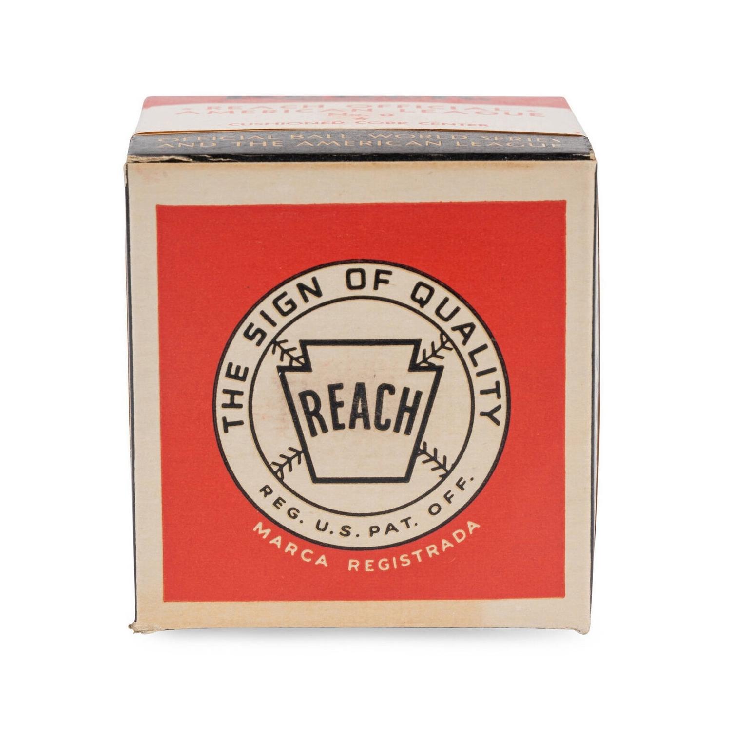 An Original, Unused 1940s Reach Official American League Baseball in Sealed Box