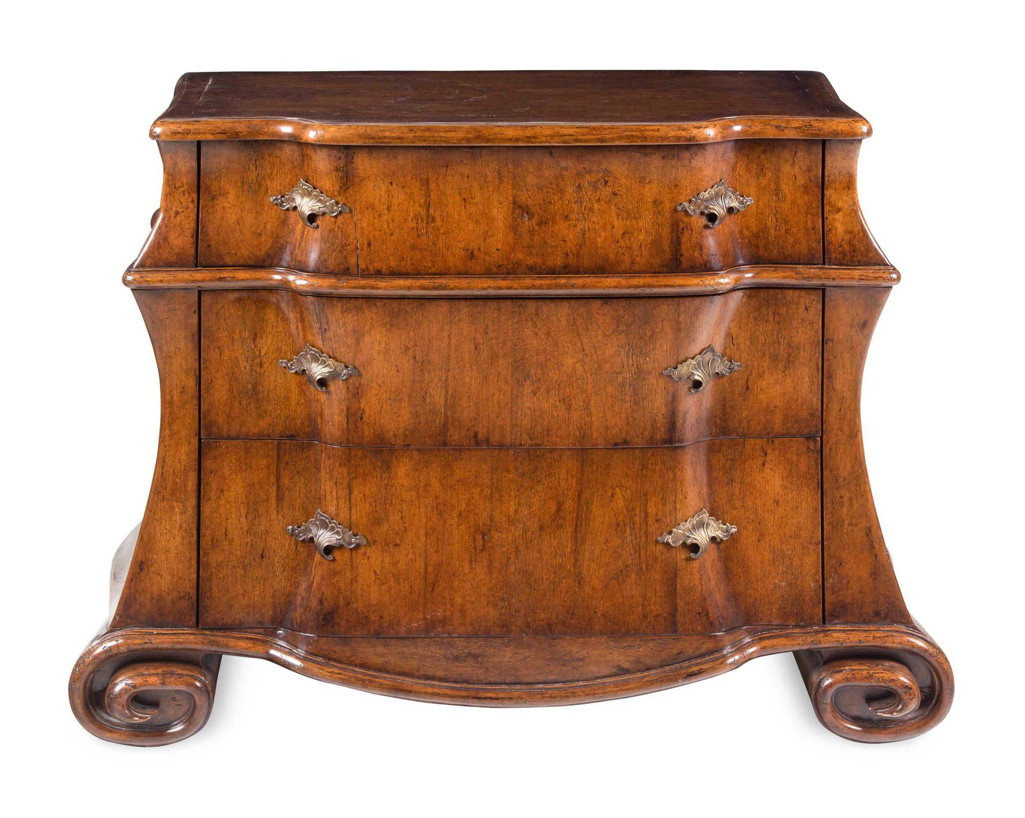 A Therien Studios Burl Walnut Chest of Drawers