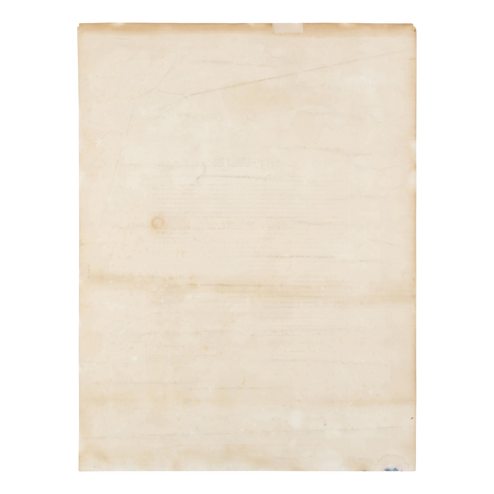 LINCOLN, Abraham (1809-1865). Proclamation of Emancipation . New York: C.A. Alvord for R.A. Dimmick, 1864.