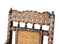 A Pair of Vizagapatam Style Bone Inlaid Hardwood Chairs