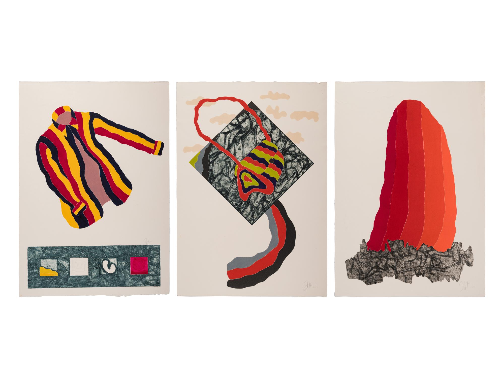 Untitled (Shirt); Untitled (Red Phallus); Untitled (Purse) (A Group of Three Prints)