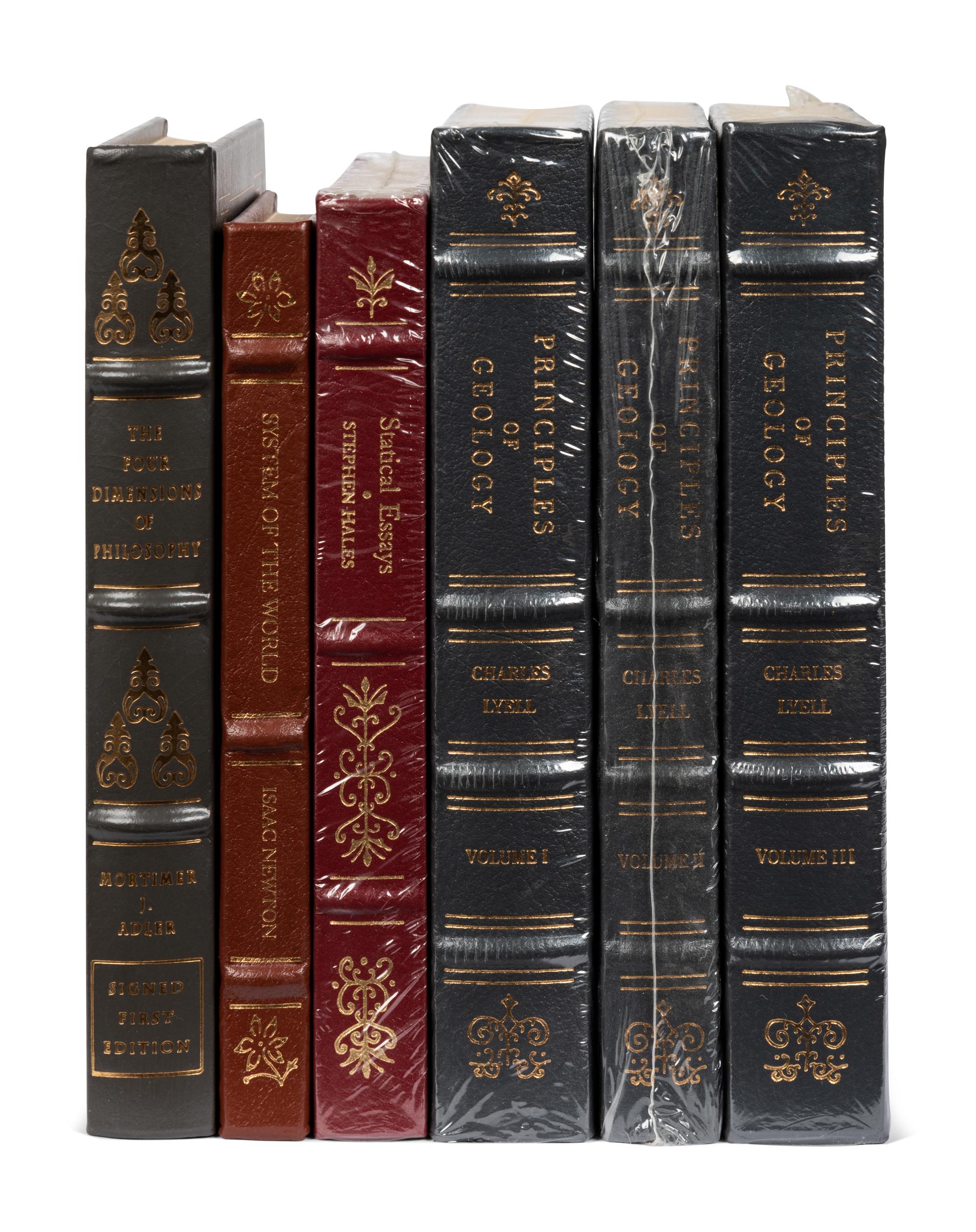 [SCIENCE – BINDINGS] – 12 works in 15 volumes about science with fine bindings, comprising: