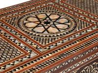 A Pair of Levantine Bone and Mother-of-Pearl Inlaid Marquetry Commodes