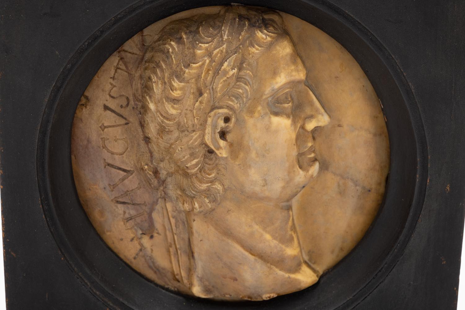 An Italian Marble Profile Medallion