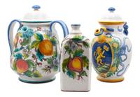 Three French Glazed Ceramic Vessels Height of tallest 15 inches. — 20TH CENTURY