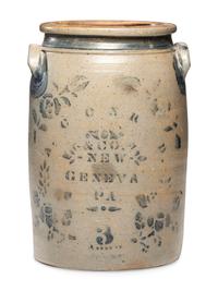An A. Conrad Three-Gallon Stoneware Crock