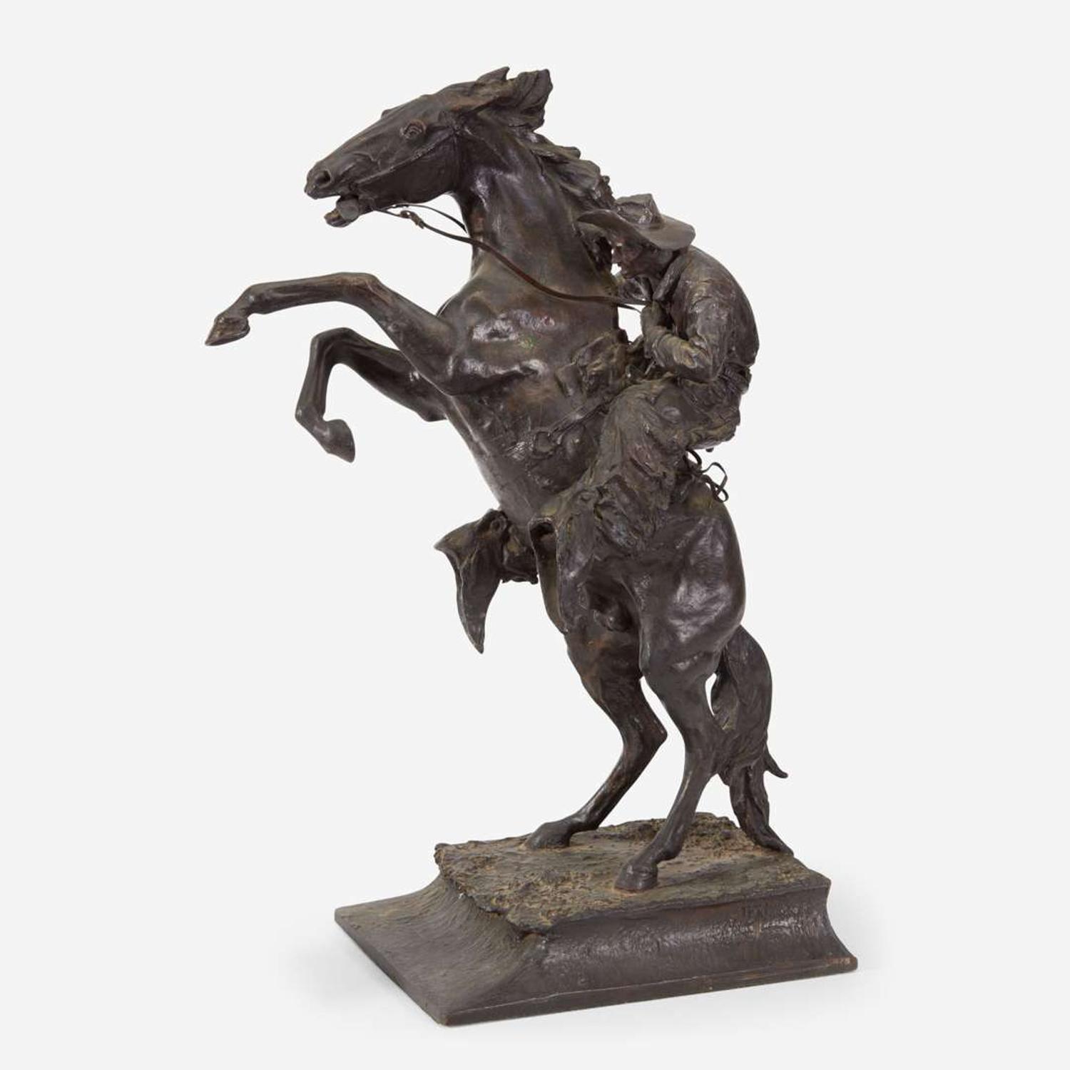 Leo F. Nock (American, B. 1875) Bronco Buster
