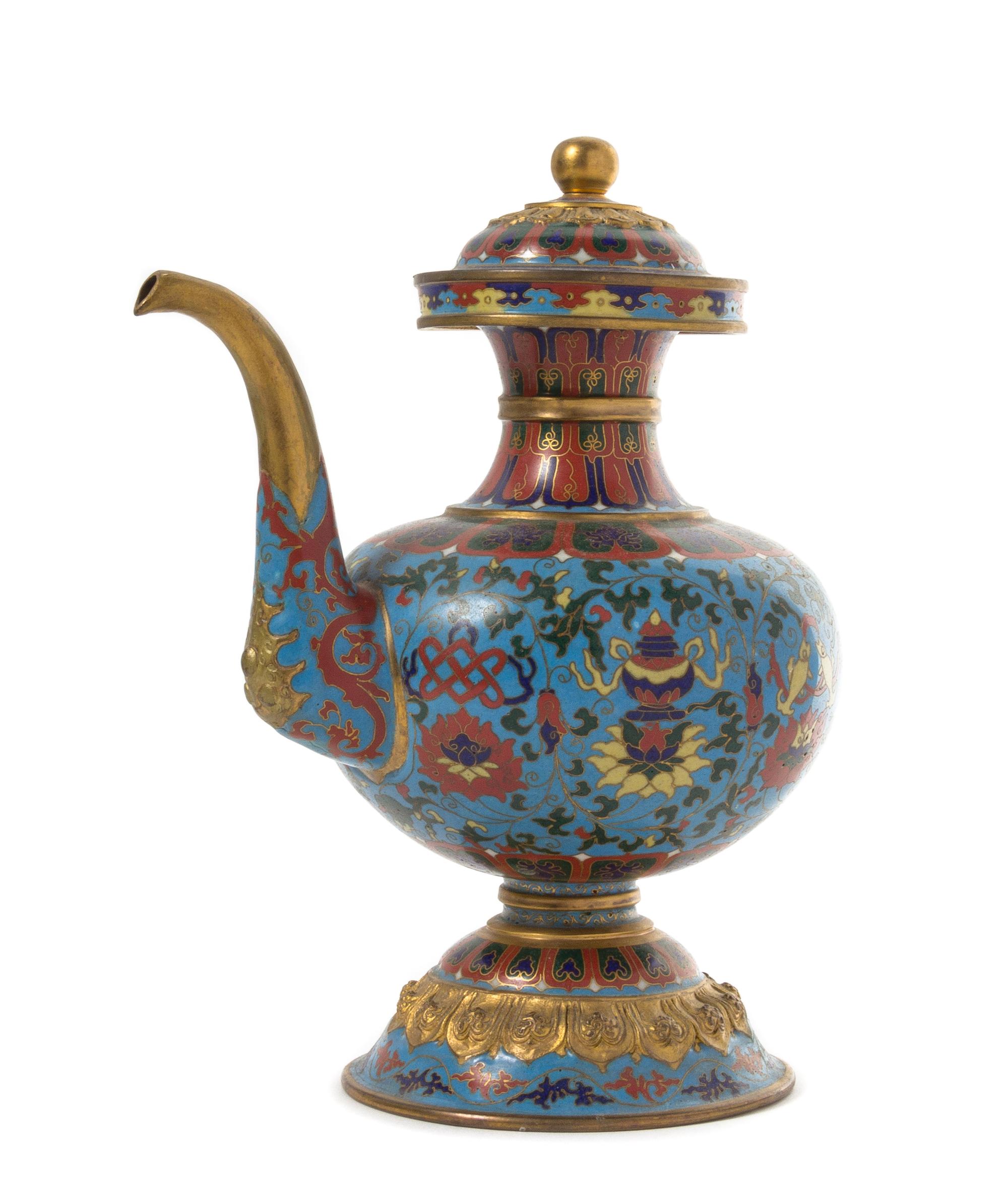 A Cloisonne Enamel Ewer, Penbahu Height 9 inches.