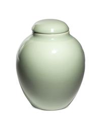 A Celadon Glazed Porcelain Jar and Cover