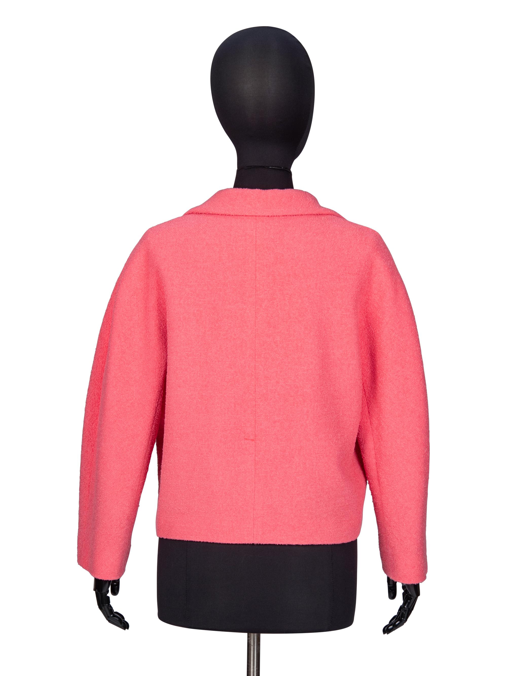GUCCI, PINK TWEED BOXY JACKET