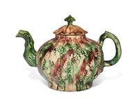 An English Lead Glazed Earthenware Teapot