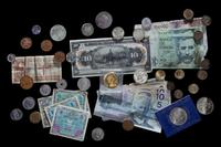 A Collection of International Coins and Paper Money