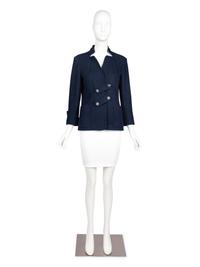 Chanel Navy Blue Double-Breasted Jacket, 2010s