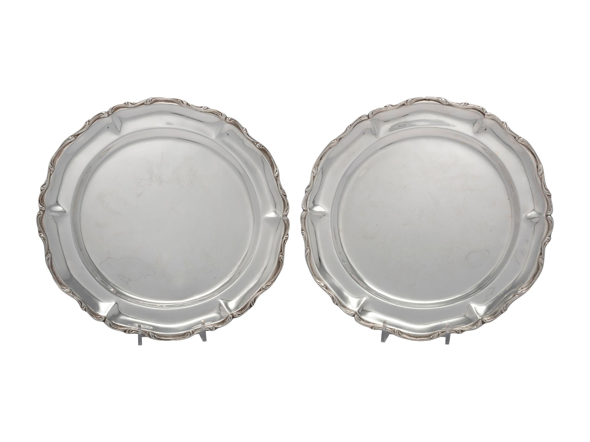 A Pair of Mexican Silver Trays