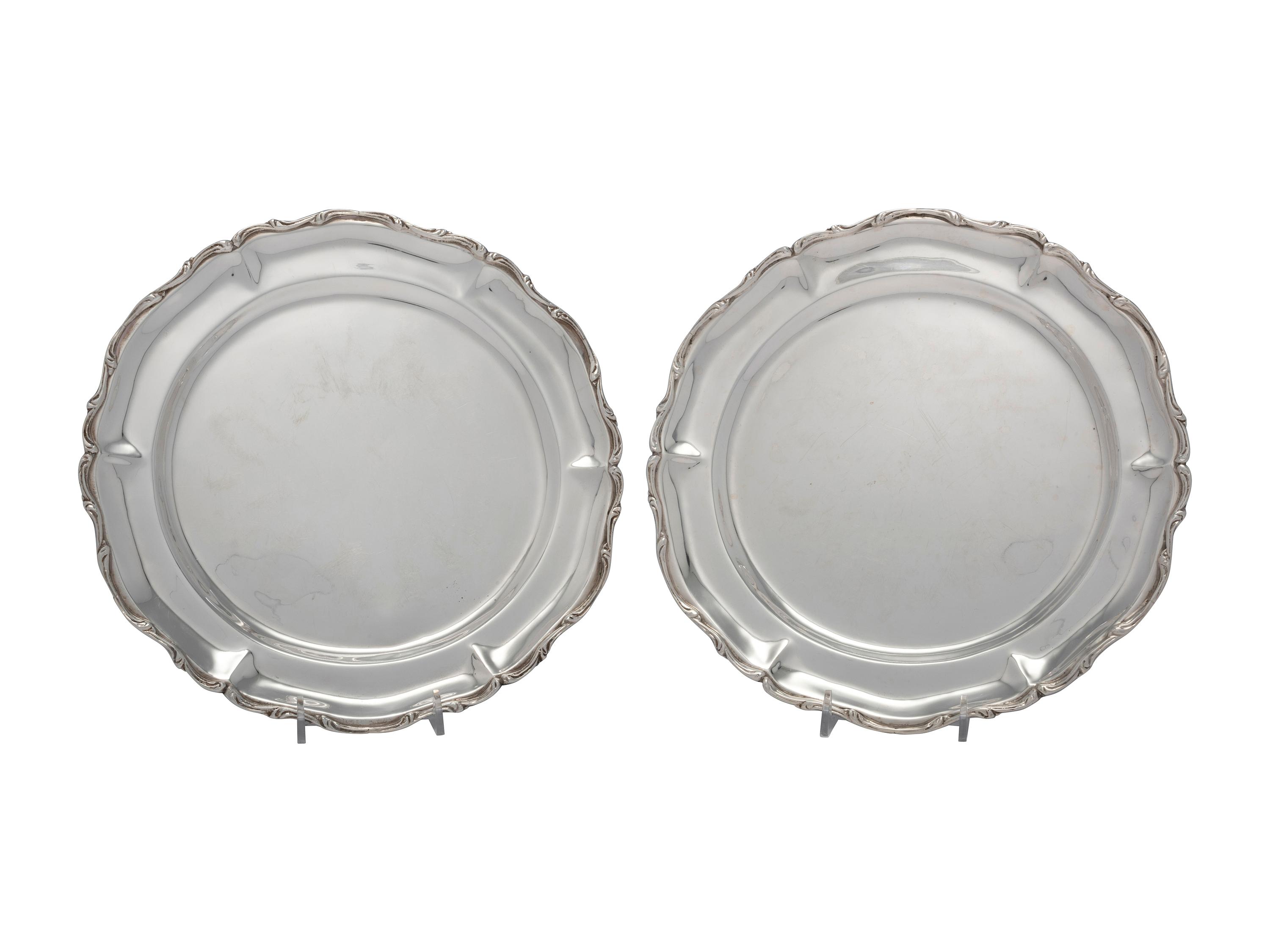 A Pair of Mexican Silver Trays