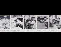 A Complete Strip of 13 1950 R423 Baseball Cards Including Joe DiMaggio and Ty Cobb (Orange Back),