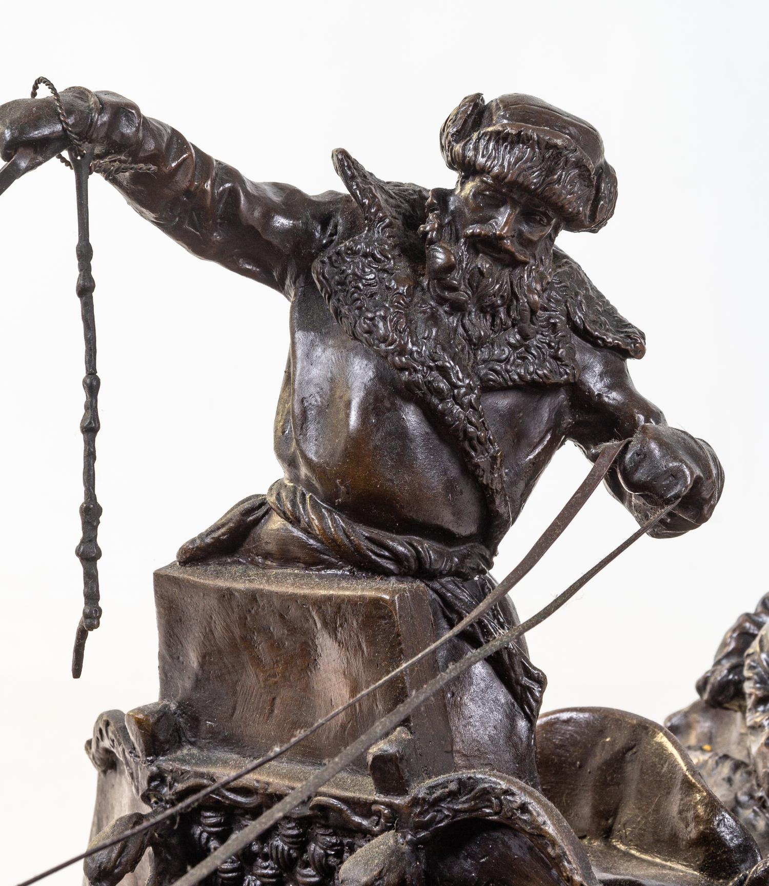 A Russian Bronze Figural Group