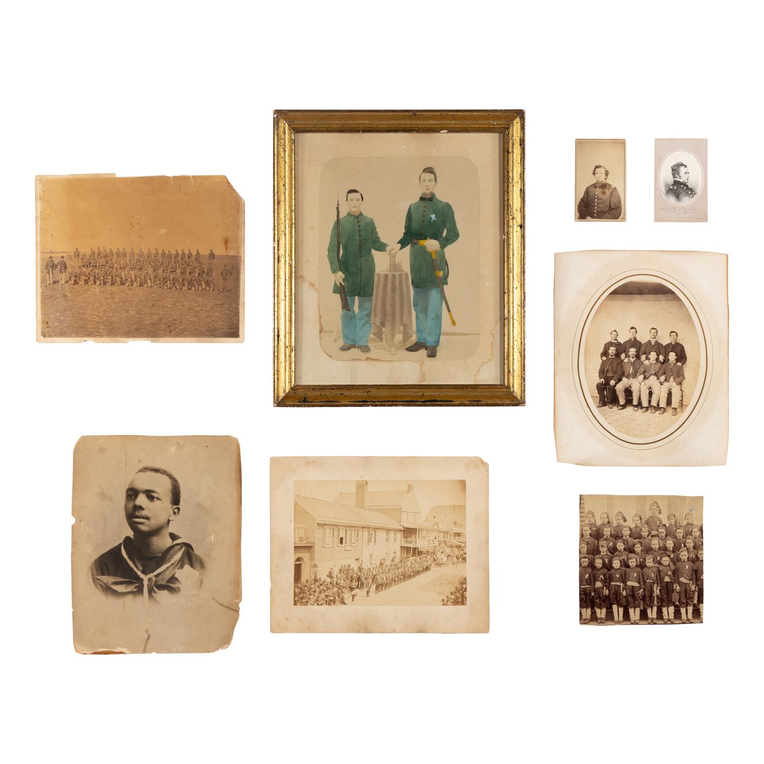 [Civil War]. A group of photographs of Civil War soldiers and officers, some identified.