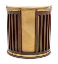 A George III Brass-Bound Mahogany Peat Bucket