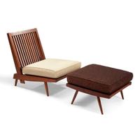 George Nakashima "Cushion" Lounge Chair and Ottoman, New Hope, Pennsylvania, 1960