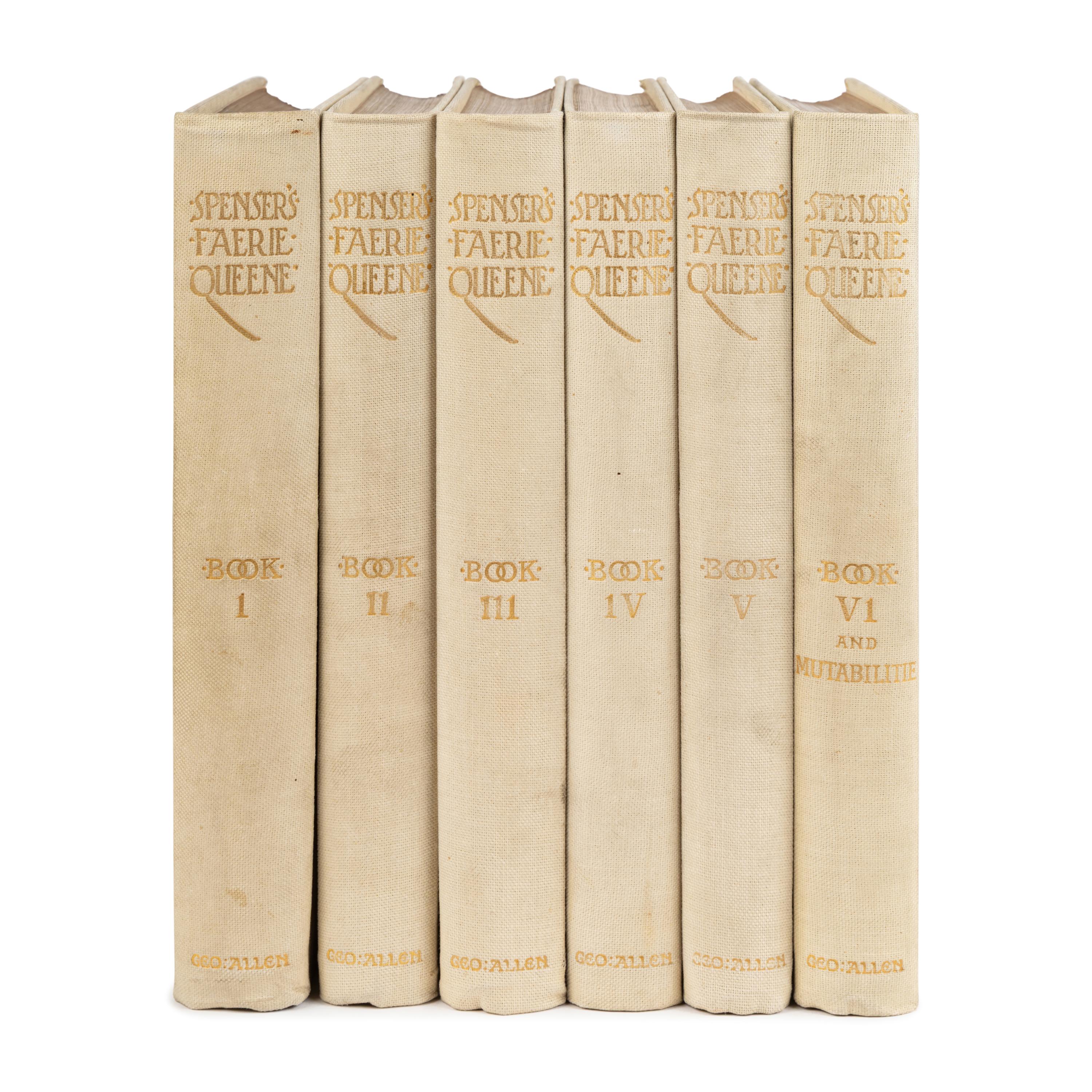 [Fine Press - Chiswick Press]. -- [Crane, Walter (1845-1915), illustrator]. Spenser, Edmund (1552-1599). The Faerie Queene . Thomas J. Wise, editor. London: Chiswick Press for George Allen, 1897.
