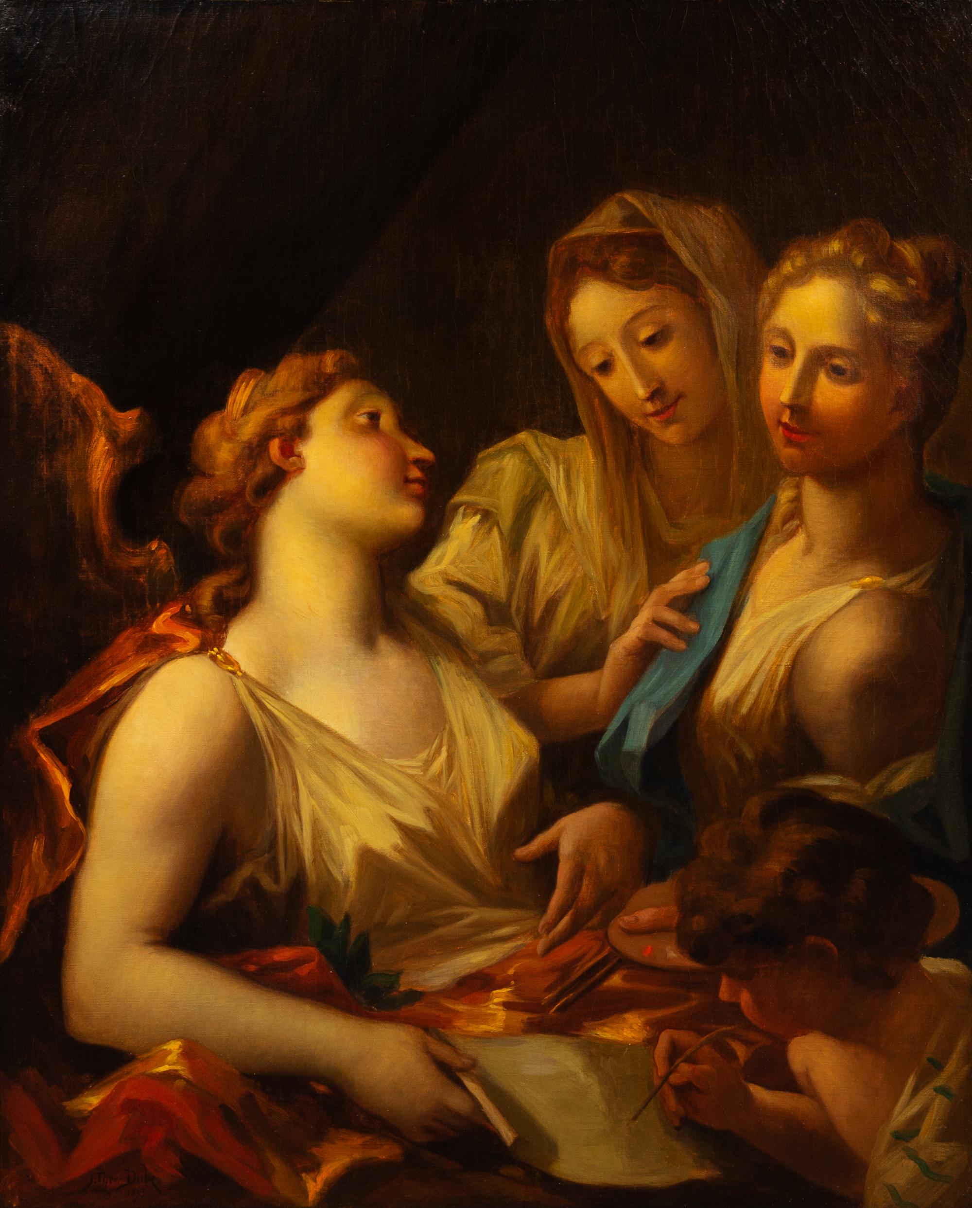 Louis Theodore Dube, (French, 1861-c. 1925), Education of Cupid, 1895