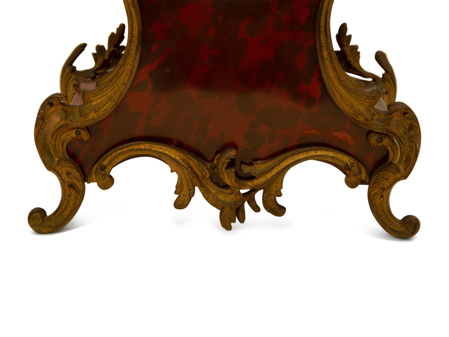 A Louis XV Style Faux Tortoiseshell Shelf Clock