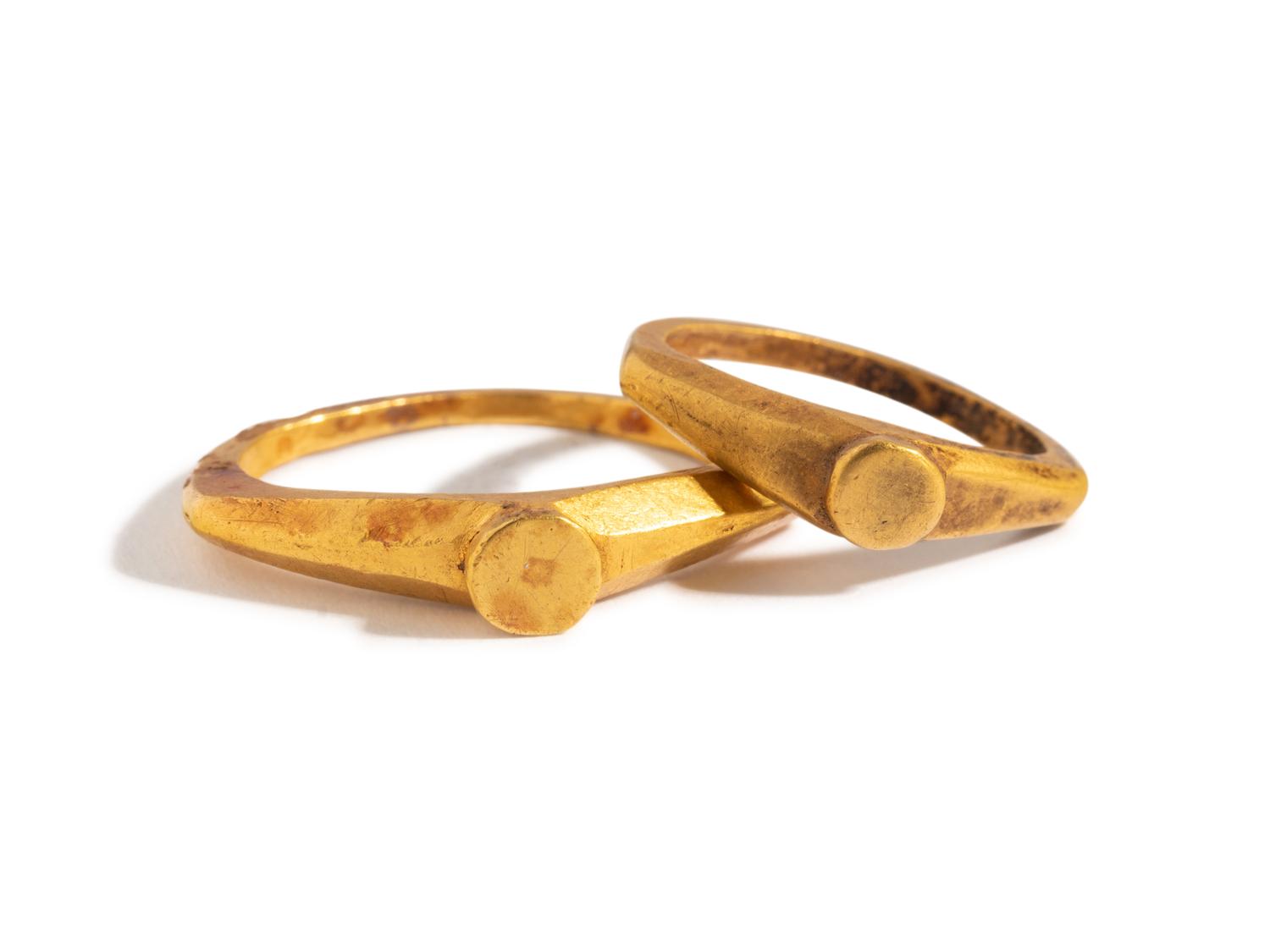 Two Roman Gold Finger Rings