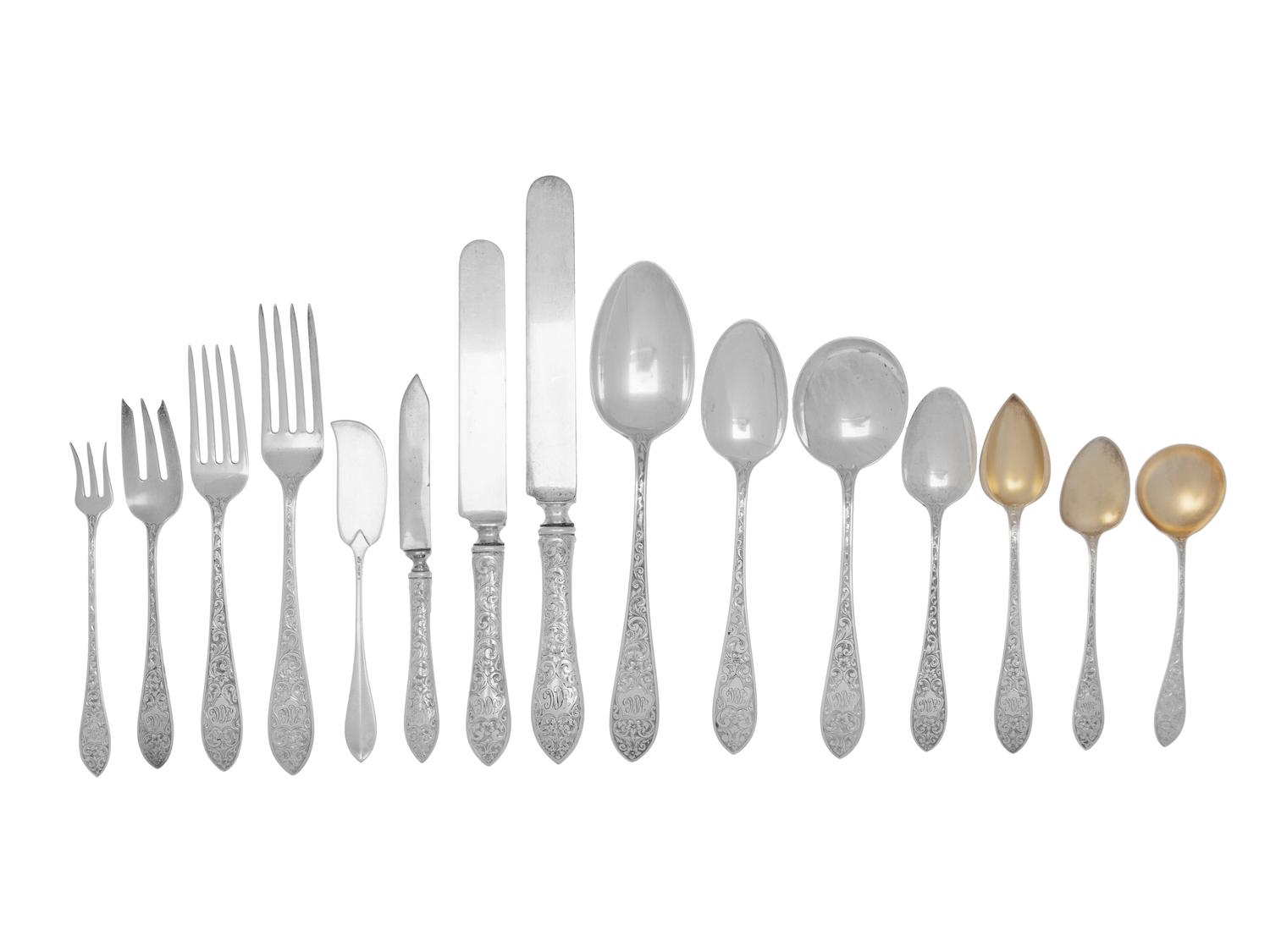 An American Silver Flatware Service