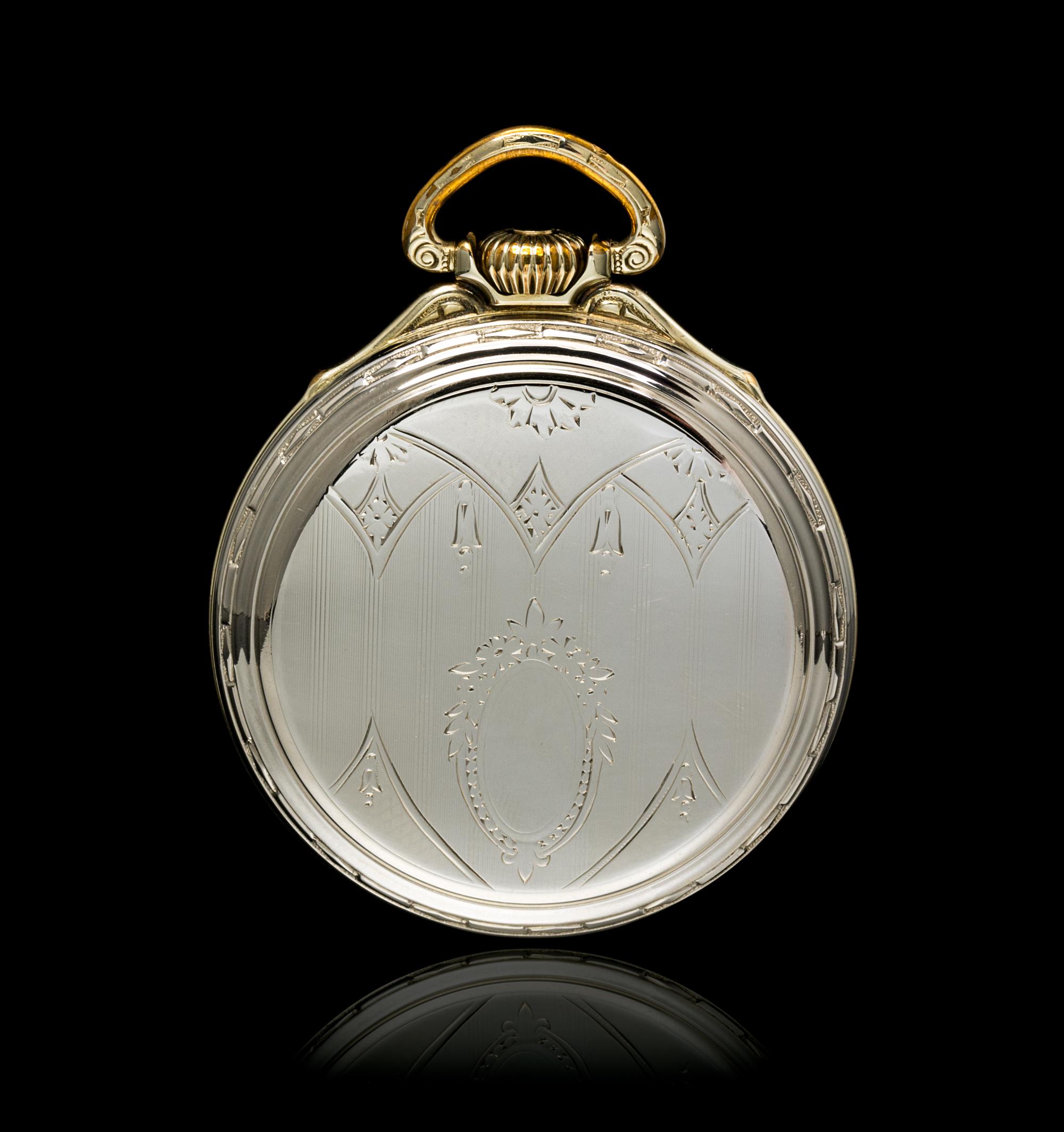 A 14 Karat Gold Filled 60-Hour Bunn Special 163 Open Face Pocket Watch, Illinois, Circa 1931,