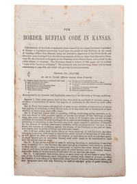 [SLAVERY & ABOLITION]. A broadside and group of pamphlets related to slavery and abolition in Kansas prior to the Civil War, comprising: