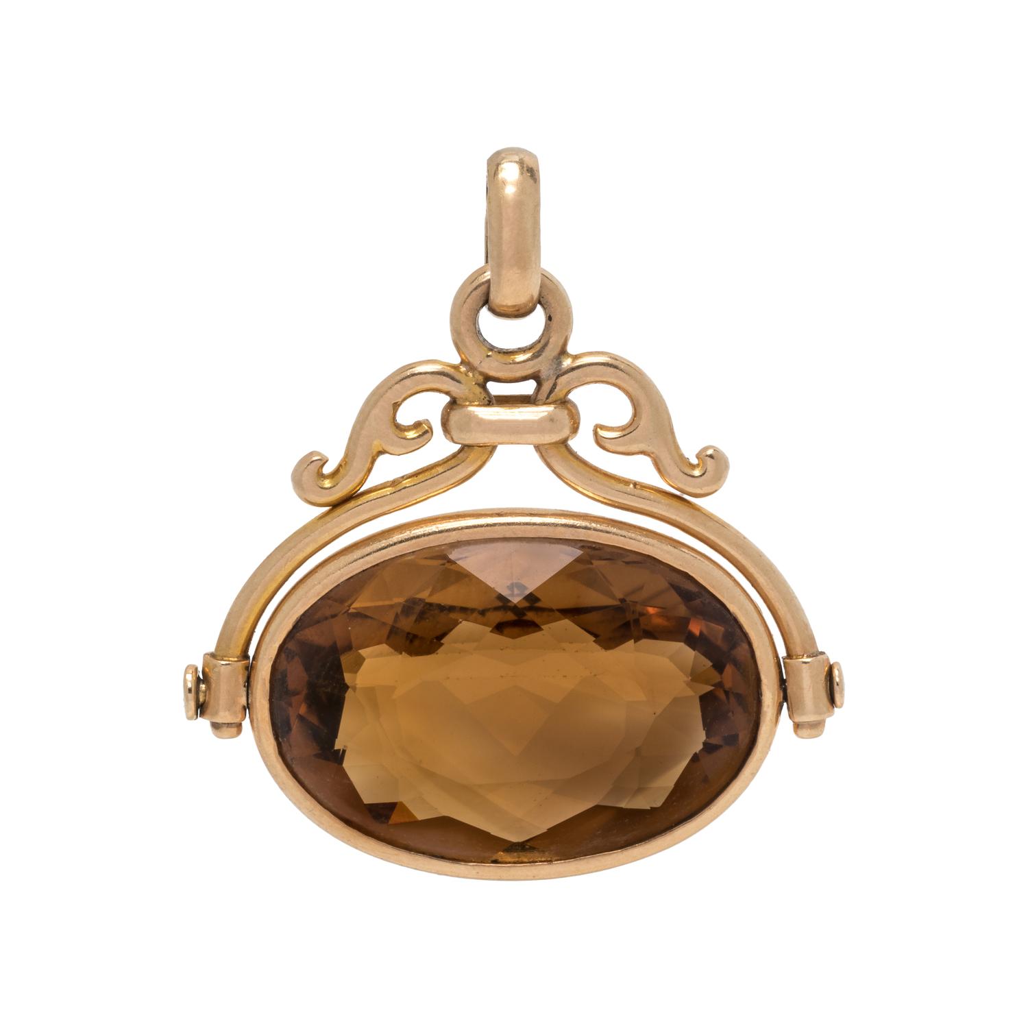 CITRINE FOB PENDANT