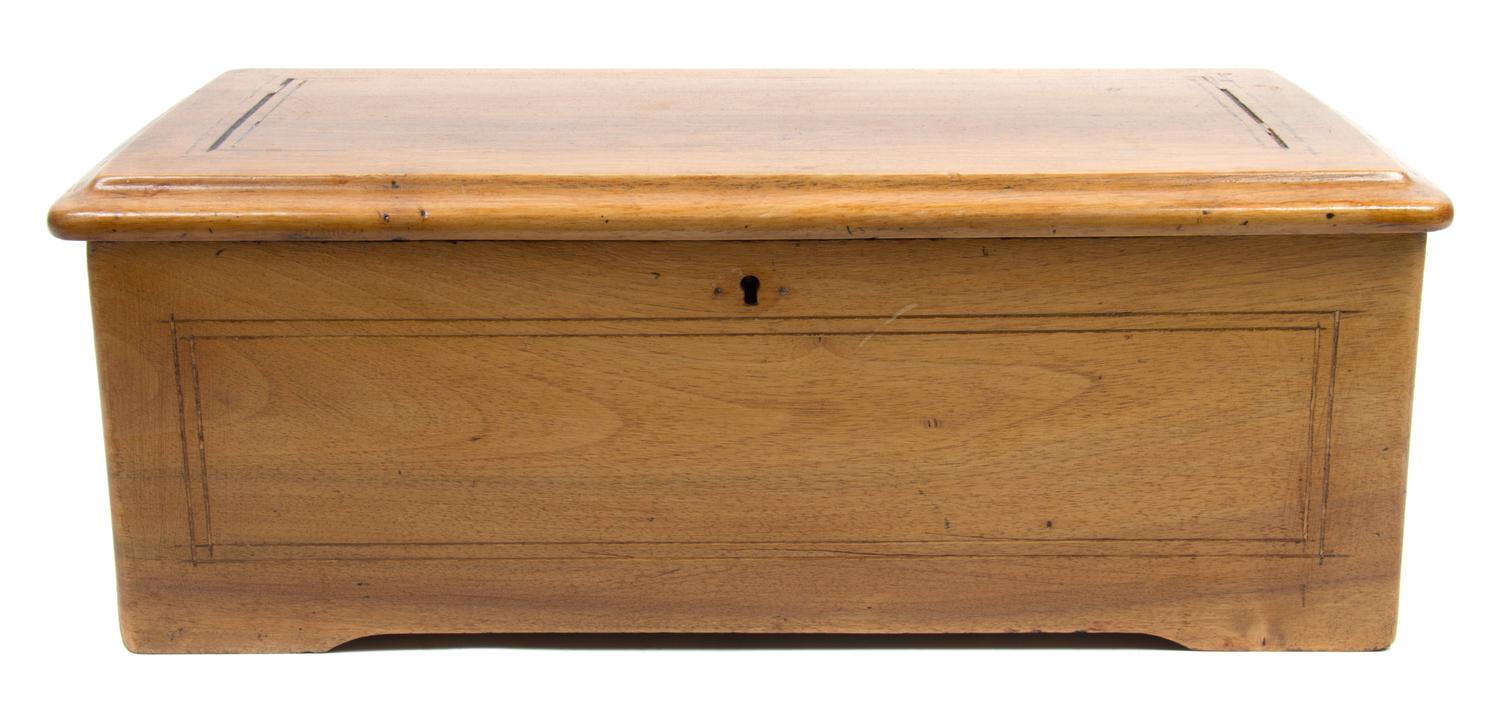 A Swiss Cylinder Music Box Width overall 17 1/2 inches. — MERMOD FRERES