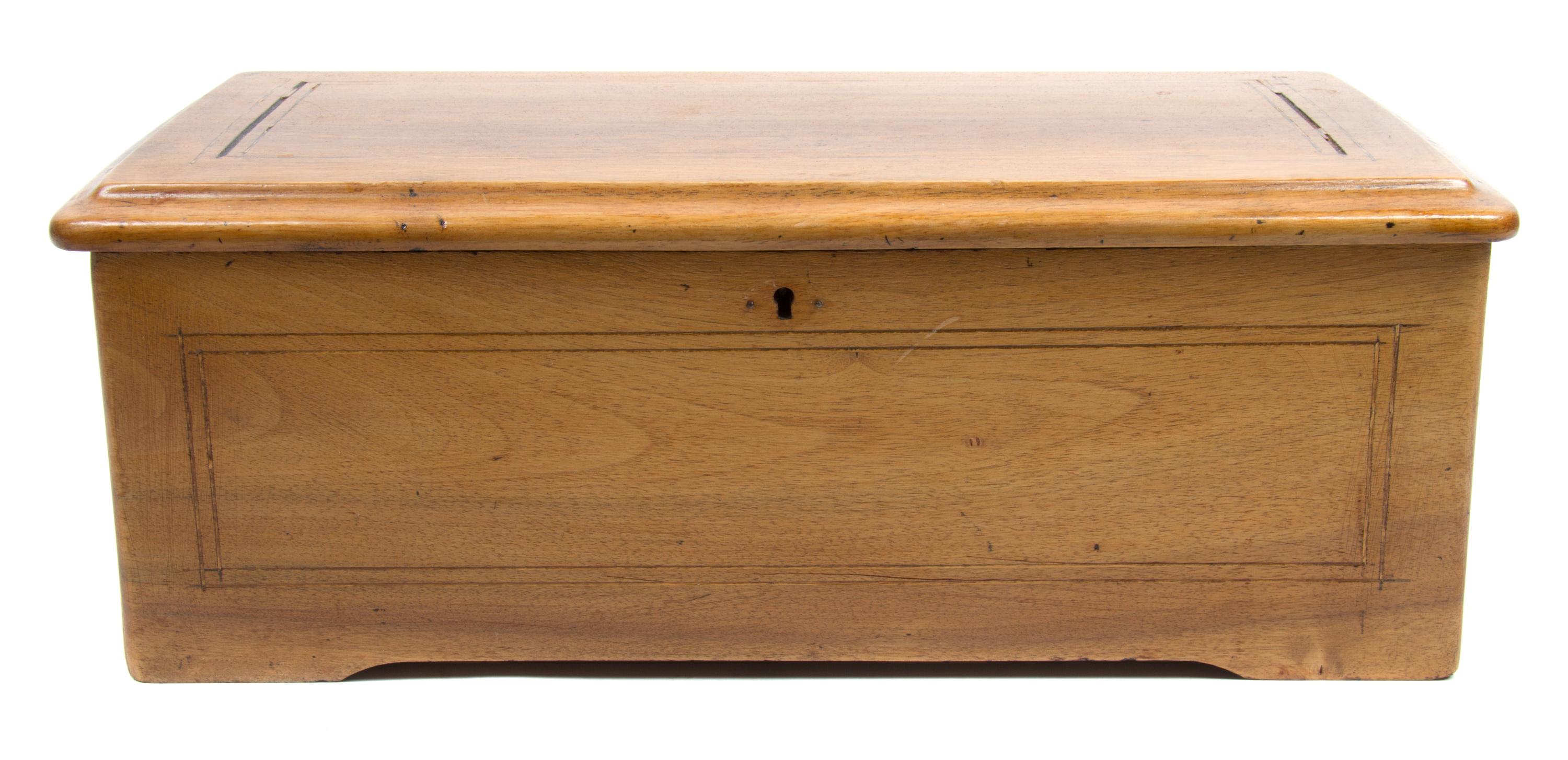 A Swiss Cylinder Music Box Width overall 17 1/2 inches. — MERMOD FRERES