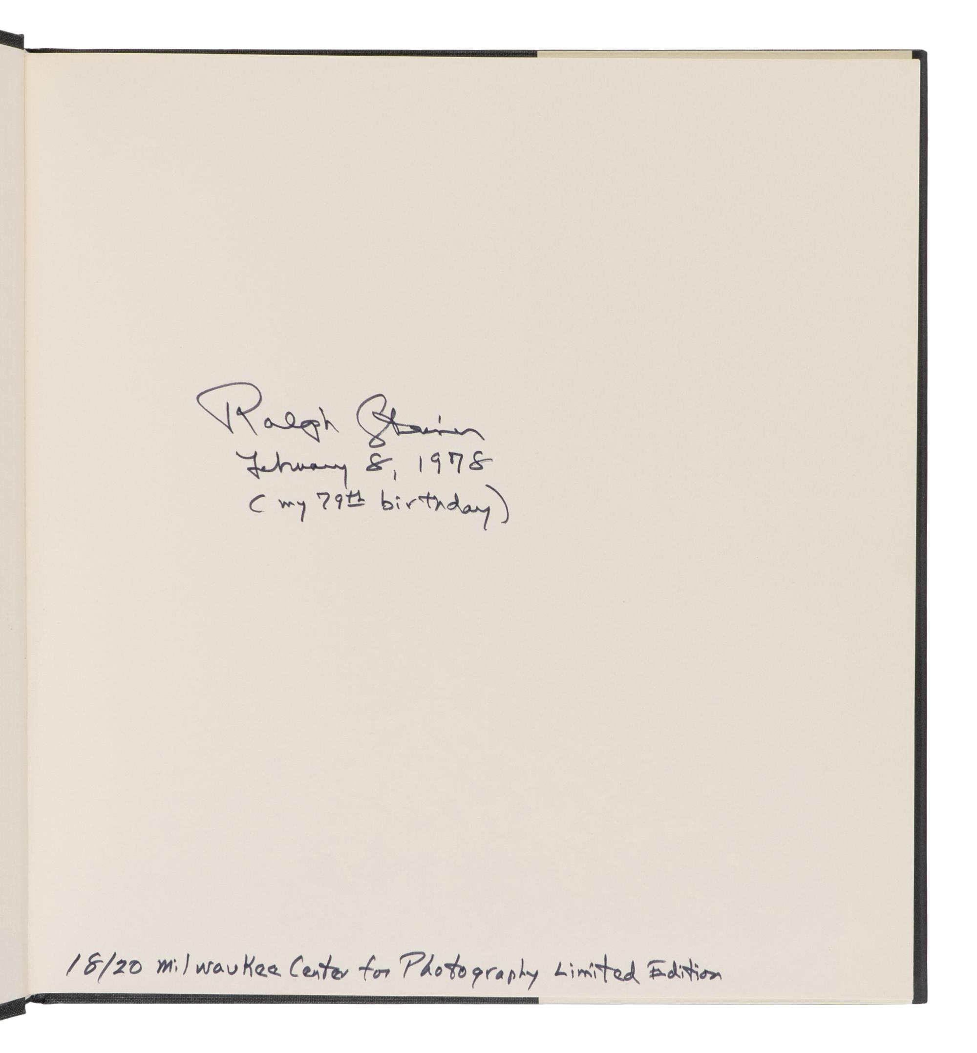[PHOTOGRAPHY]. STEINER, Ralph (1899-1986). A Point Of View . Middletown, CT: Wesleyan University Press, 1978.