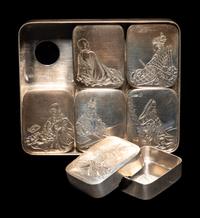 Three Japanese Mixed Metal Articles