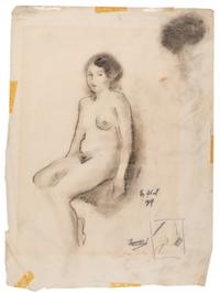 Myer Abel, (American, 1904-1946), Seated Nude, 1929