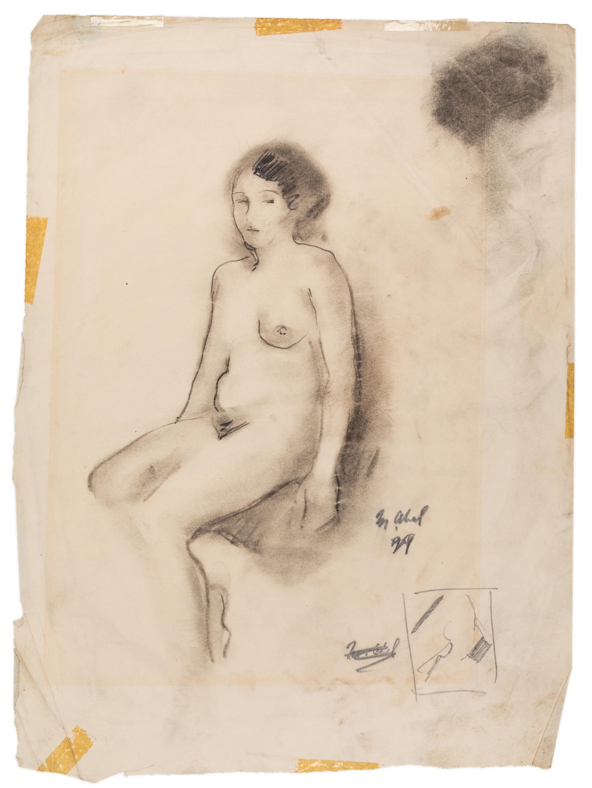 Myer Abel, (American, 1904-1946), Seated Nude, 1929