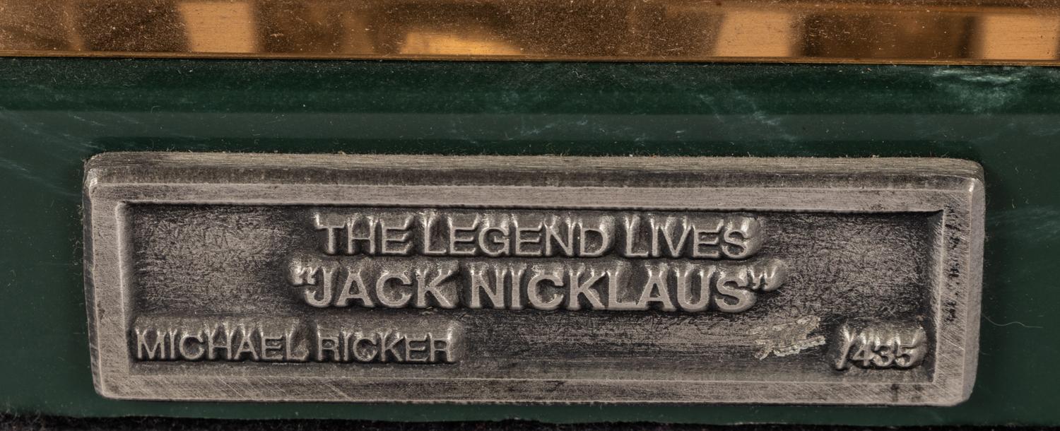 A Jack Nicklaus Signed Autograph Michael Ricker "The Legend Lives" Limited Edition Pewter Sculpture