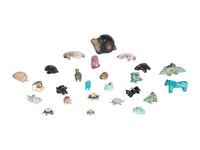 Collection of Santa Clara, San Ildefonso, and Zuni Fetishes