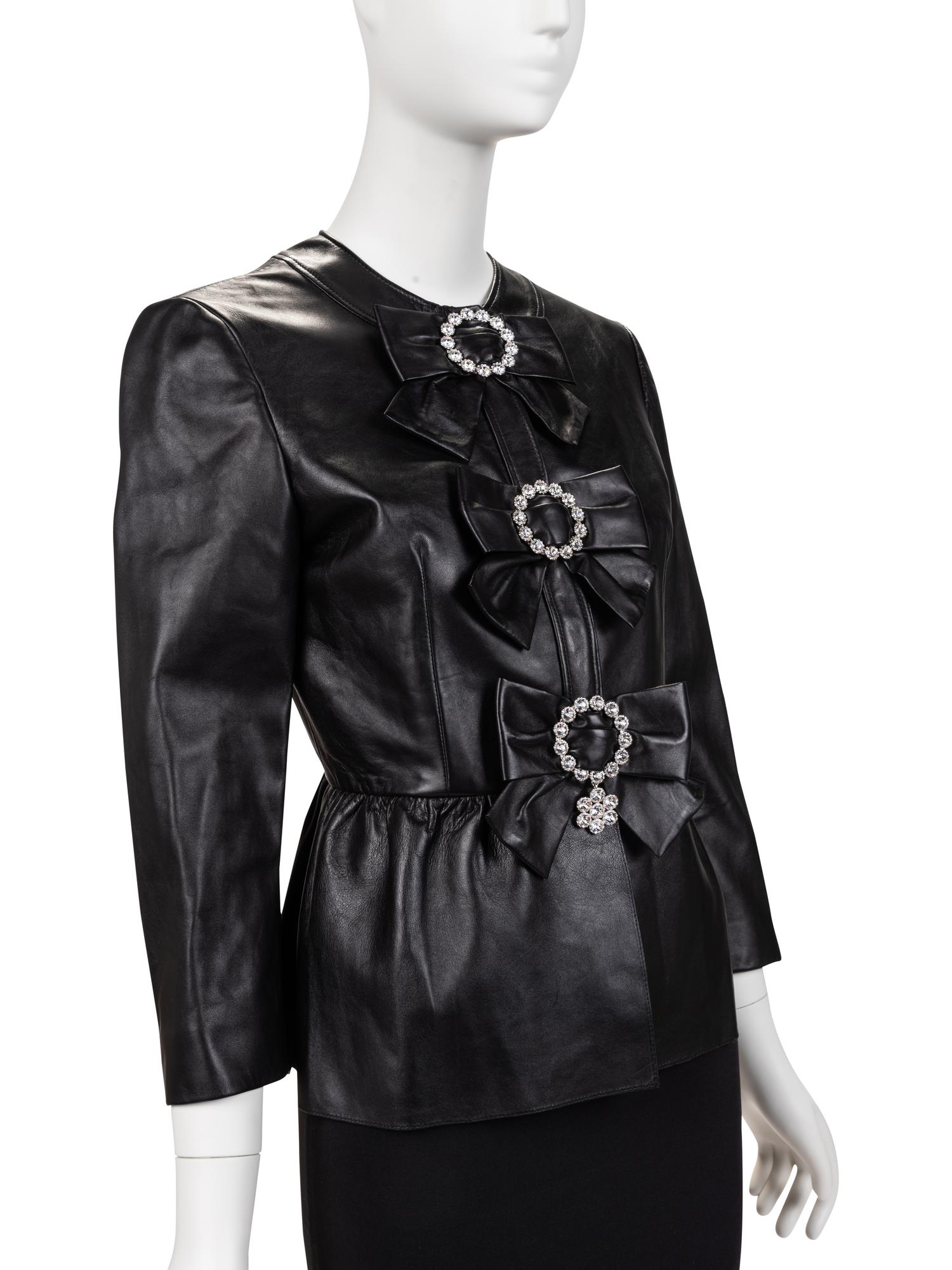 Gucci Black Leather Jacket, 2010s