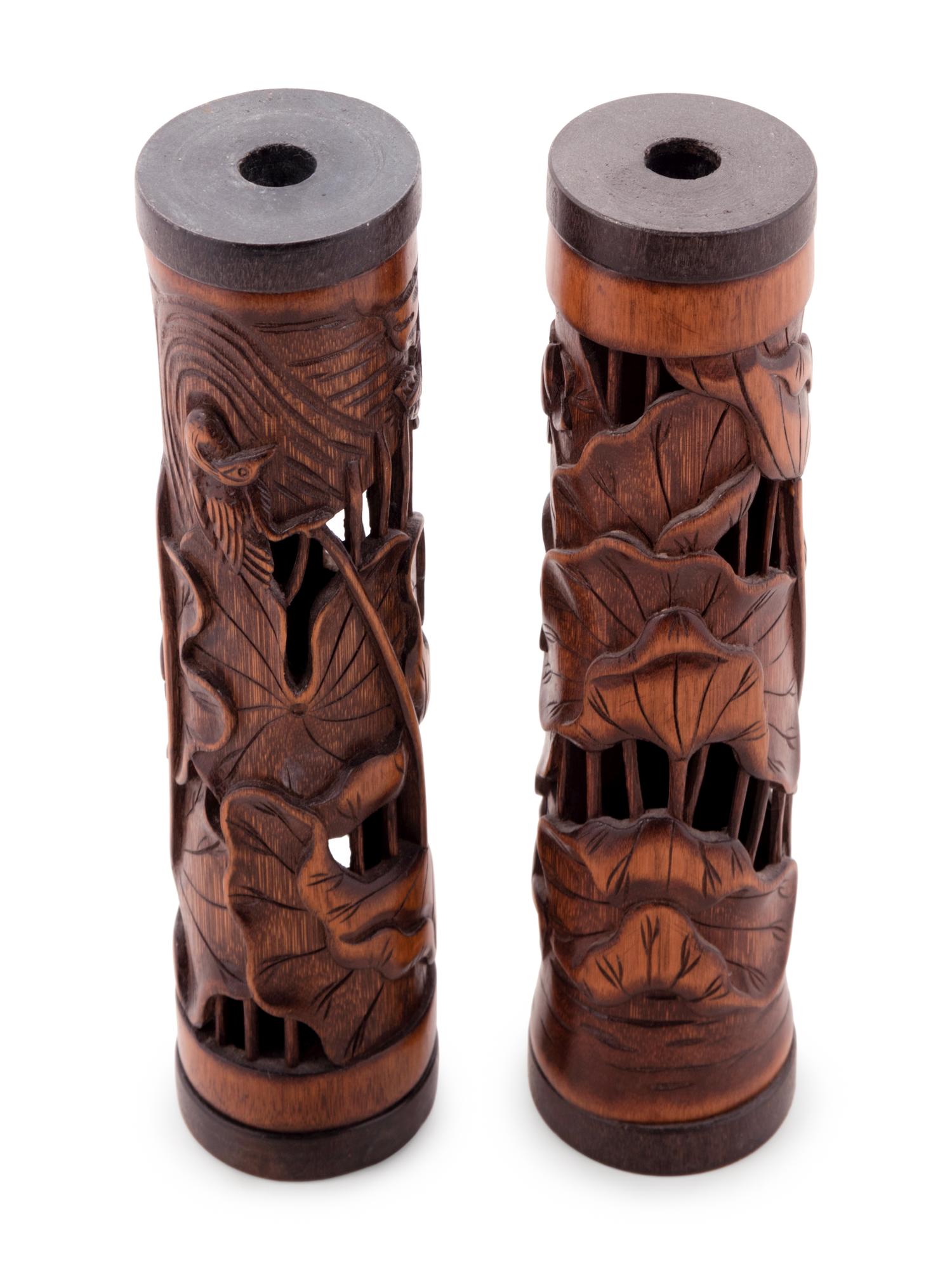 A Pair of Chinese Bamboo Parfumiers